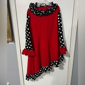 Red and Black Polka Dot Dress